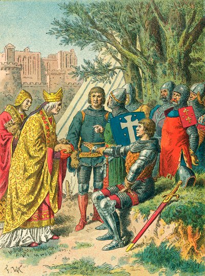 Bertrand du Guesclin and the papal legate by Frederic Theodore Lix